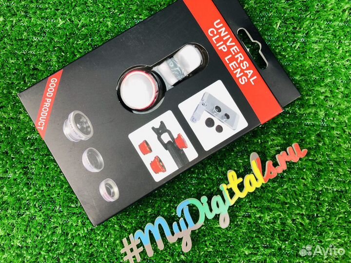 Объектив для телефона 3в1 (фишай, макро, широкий)