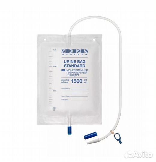 Мочеприемник прикроватный объем 1500 мл, 10 шт