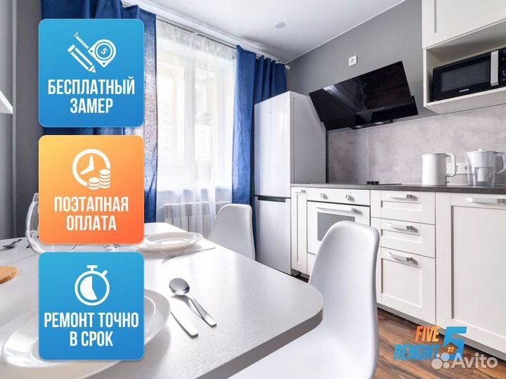 Ремонт квартир под ключ + дизайн