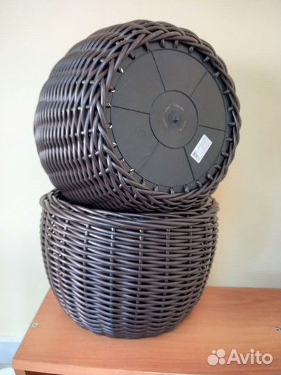 Кашпо для цветов из ротанга 12 л