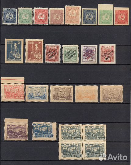 Гражданская война: Закавказье, чистые марки(2)