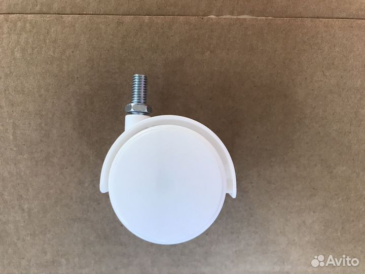 Колесо поворотное без тормоза D 50 мм,цвет белый