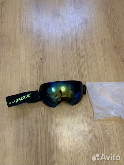 Горнолыжные очки маска Bat Fox чёрные,лыжи/борд