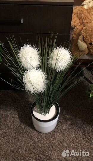 Искусственные растения, осока с метелками и без