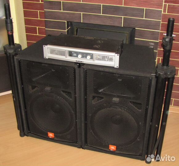 Колонки JBL 1000W JRX-115 Pro 2ш Усилитель Штативы