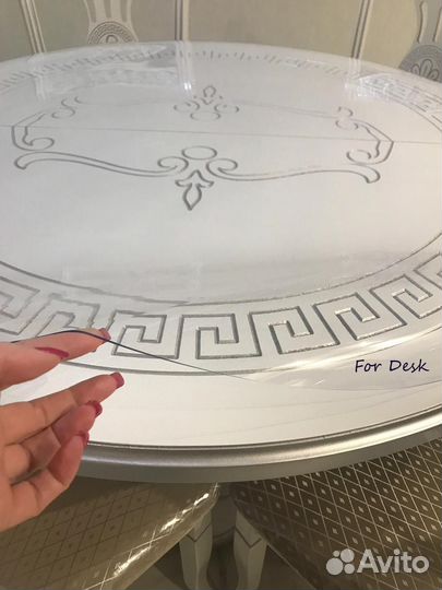 Прозрачная скатерть на кухню (гибкое стекло) 1,5мм