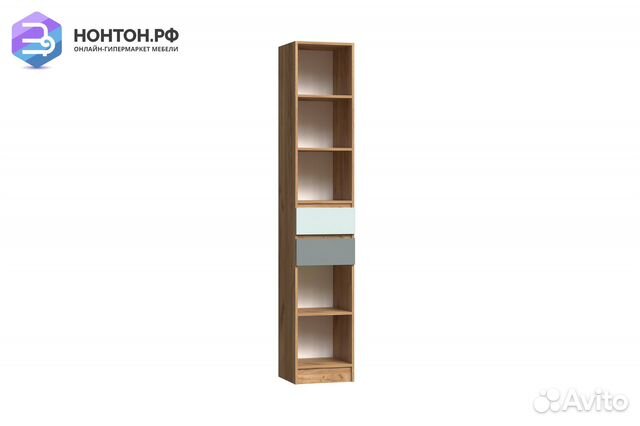 Стеллаж с ящиками Челси Color мята / сумеречный го