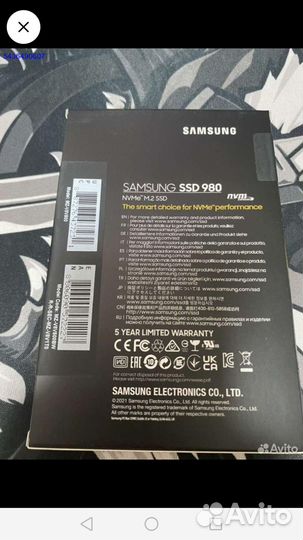 Ssd накопитель Samsung 980 M.2 500 гб