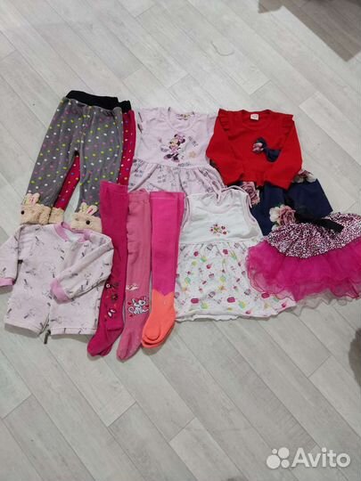 Вещи пакетом на девочку р. 80см