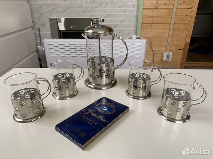 Набор для чая Gipfel. Чайник и 4 стакана