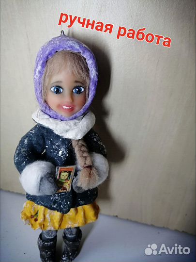 Ватная елочная игрушка