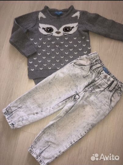 Вещи для девочки пакетом рост 98