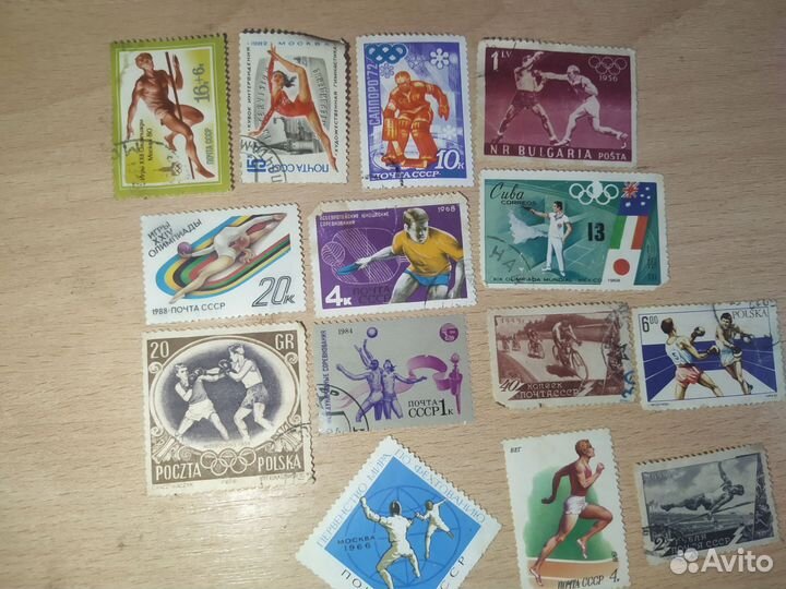 Марки СССР спорт тематика