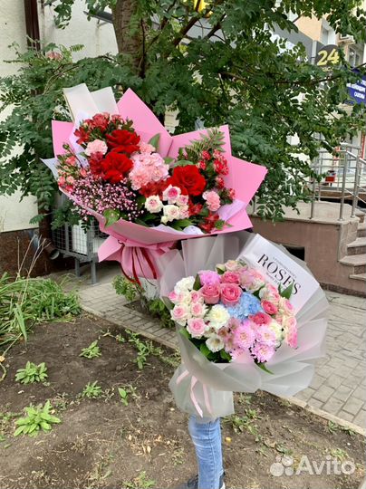 Розовый большой букет с WOW эффектом