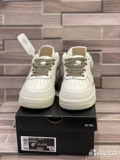 Кроссовки Nike Air Force 1 Premium White Brown