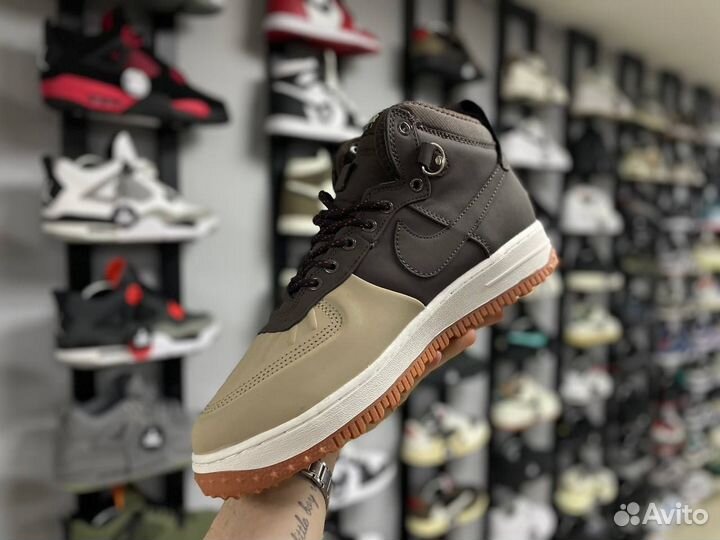 Кроссовки Nike LF 1 Duckboot’17 Beige/Coffee (мех)