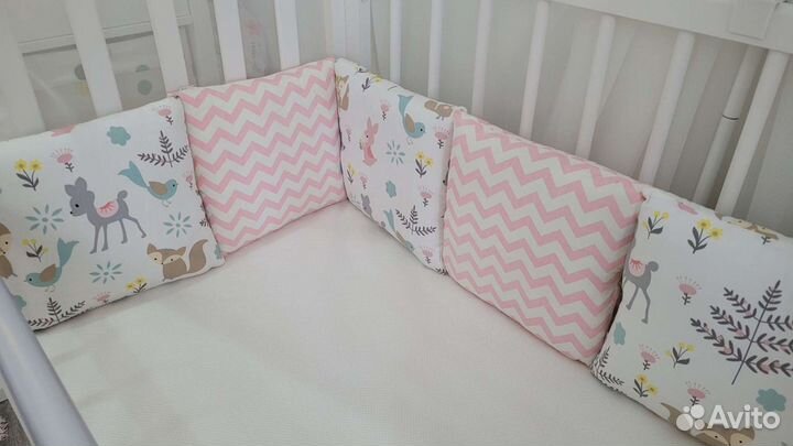 Бортики+покрывало/одеяло в детскую кроватку