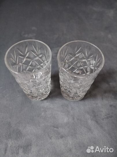 Хрустальные рюмки 2 шт