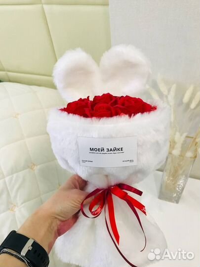 Букет из роз, сладкий букет из жевачек