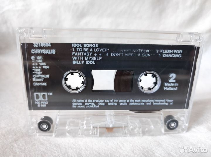 Аудиокассеты Billy Idol и Kim Wilde