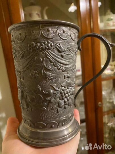 Оловянная кружка. Италия. Винтаж