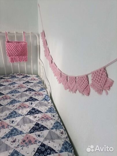 Гирлянда из флажков макраме. Ручная работа