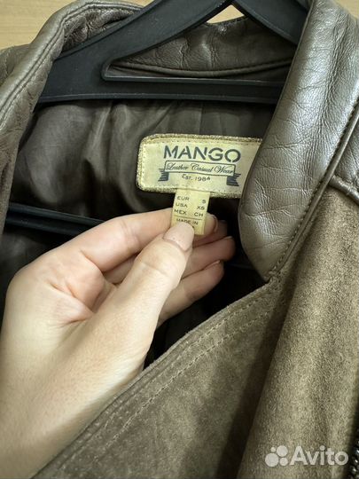 Косуха натуральная замша и кожа mango S