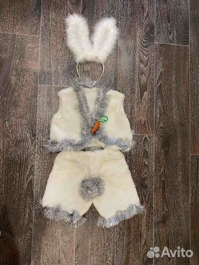 Новогодний костюм зайчика 3-5 лет