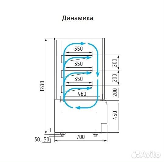 Витрина кондитерская Полюс KC70 VV 0,9-1 (вхсв - 0