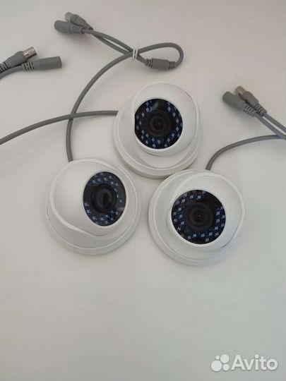 Комплект видеонаблюдения под ключ на 3 камеры 2мп