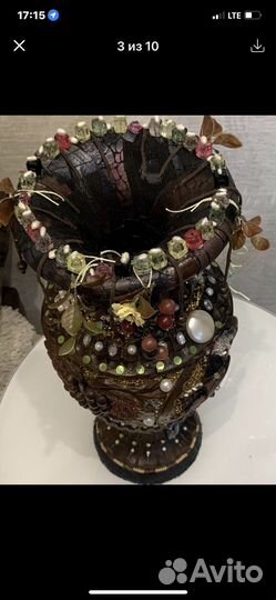 Ваза дерево ручной работы