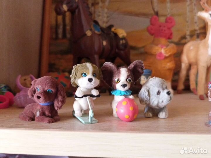 Киндер сюрприз Фигурки собак с бархатным покрытием
