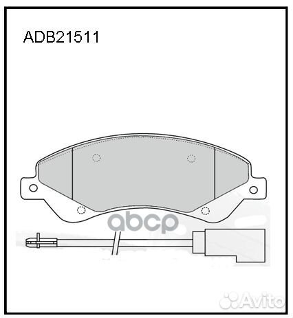 Колодки тормозные дисковые перед ADB21511 A
