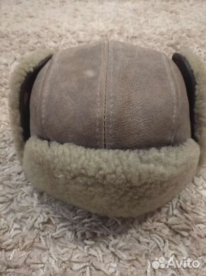 Шапка ушанка на подростка натуральная размер 54