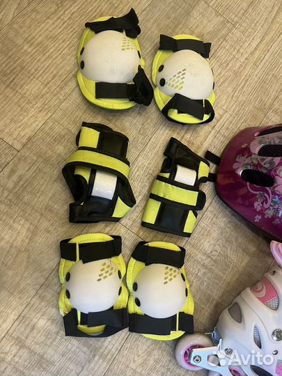 Детские ролики и защита, размер 30-33