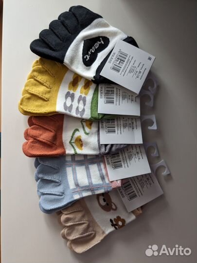 Носки-следки пять пальцев для йоги (five fingers)