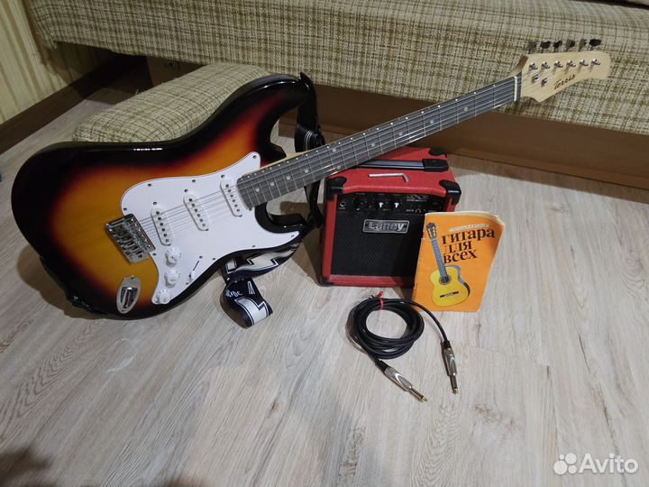 Электрогитара с комбоусилителем