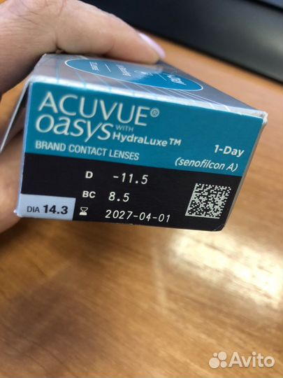 Линзы контактные acuvue oasys 1 day