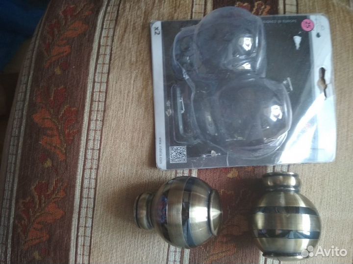 Набор:держатель для штор,кольца с крючками,штанга