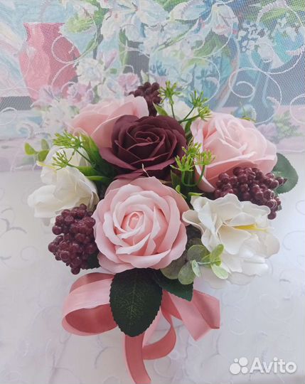 Букет из мыльных цветов