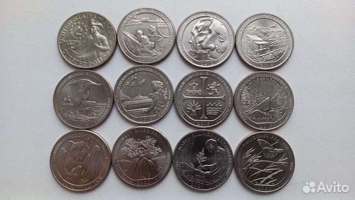Монеты США в т.ч. серебряные и Китая
