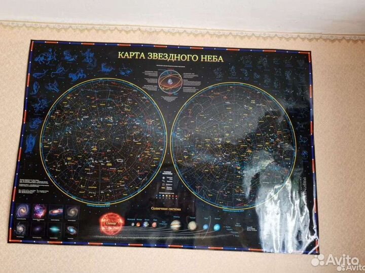 Карта Звездного неба 101х70