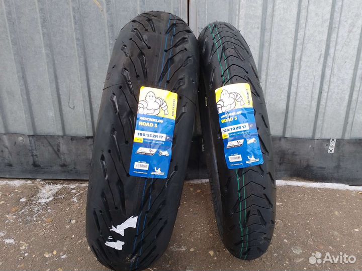 Мотошины 120 70 + 180 55 17 Michelin Road 5