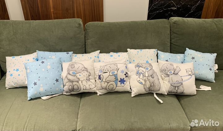 Подушки-бортики в детскую кроватку