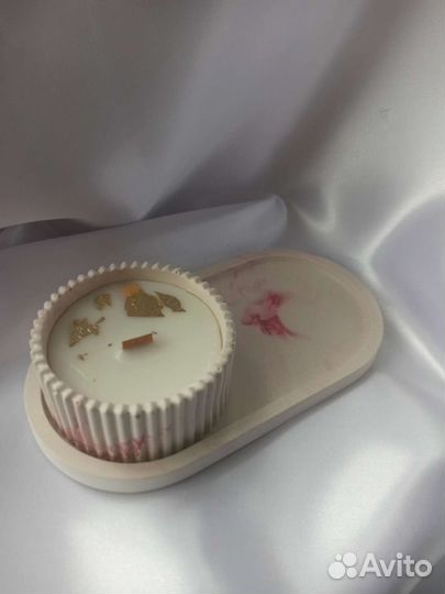 Подарочный набор свеча на подставке