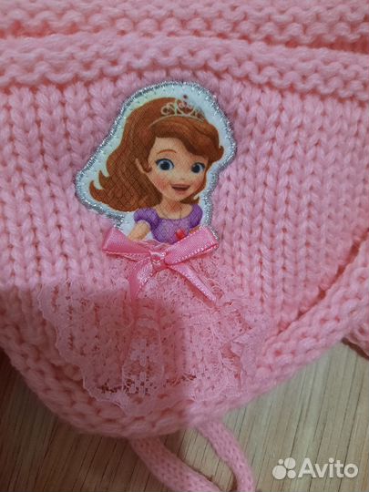 Шапка детская+ шарфик новое