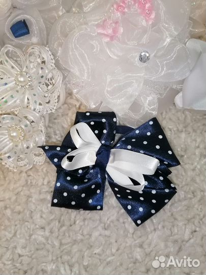 Банты для волос белые