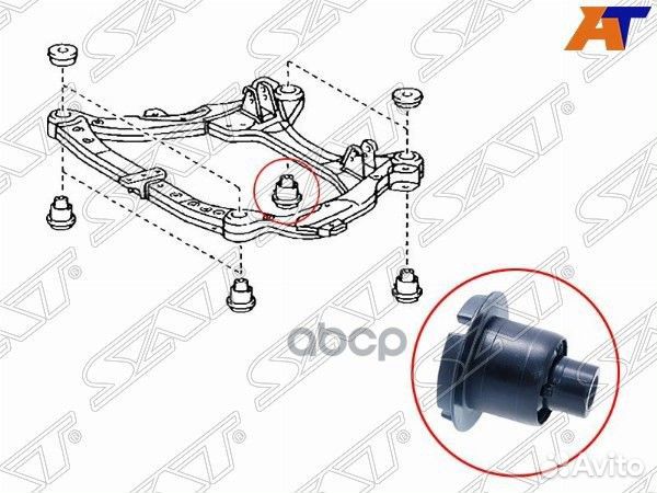 Сайлентблок подрамника задний toyota camry 06-1