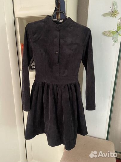 Платье теплое синее 40 рр. XS