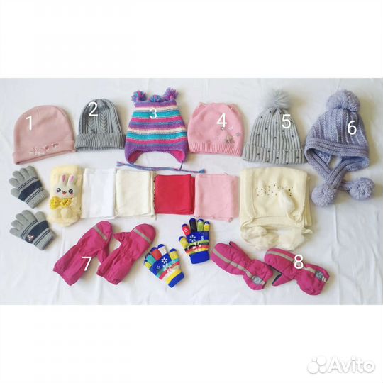 Шапки шарфы перчатки варежки краги Ленне